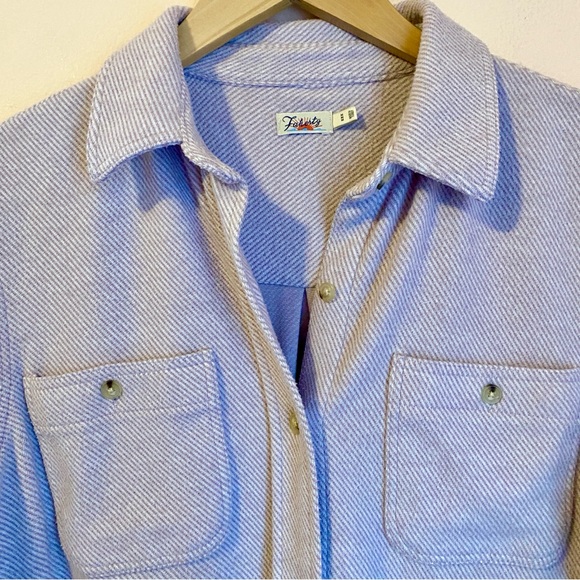 Faherty LEGEND SWEATER SHIRT Fawn Pink Twill Medium - Picture 5 of 10